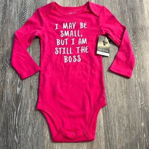 NWT OkieDokie Baby Girl size 18mo Hot Pink Graphic T Onsie